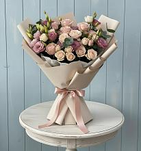 Букет цветов из:  Розы и Лизиантусы #REPLACE_PRED# Сусанино Ленинградская область