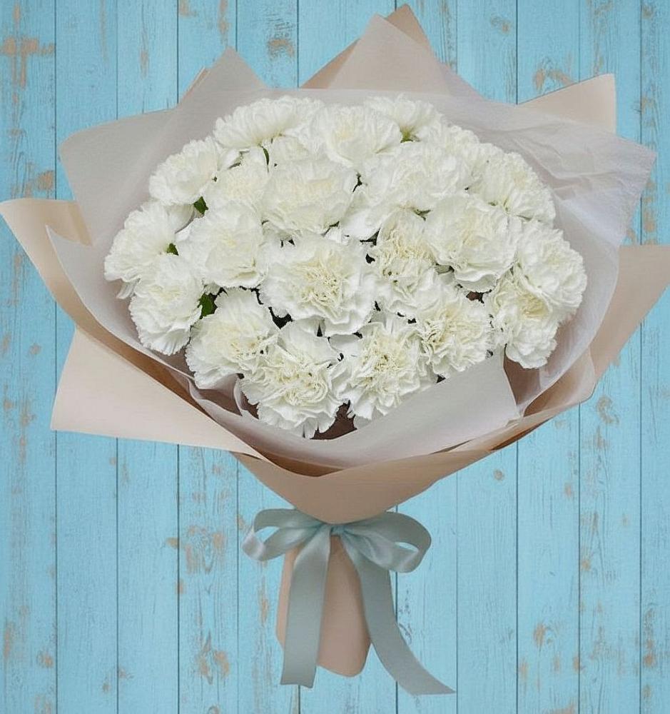 Букет цветов из: Гвоздики в Сусанино Ленинградская область