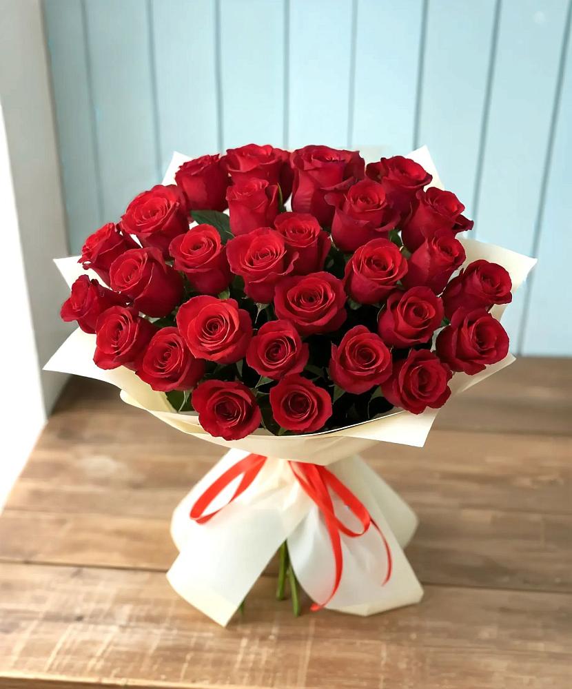 Букет 29 Красных роз в Сусанино Ленинградская область