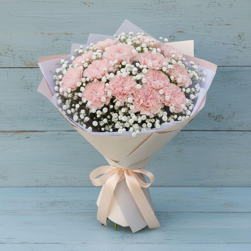 Букет цветов из: Гвоздики в Сусанино Ленинградская область