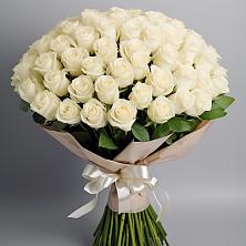 Букет 101 беля роза Белоснежка в Сусанино Ленинградская область