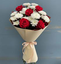 Букет цветов из:  Розы и Хризантемы #REPLACE_PRED# Сусанино Ленинградская область