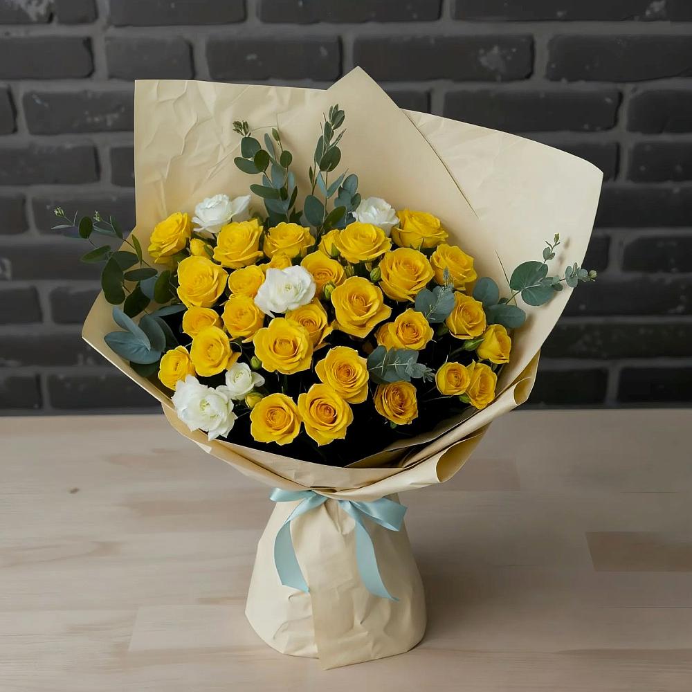 Букет цветов из: Розы в Сусанино Ленинградская область