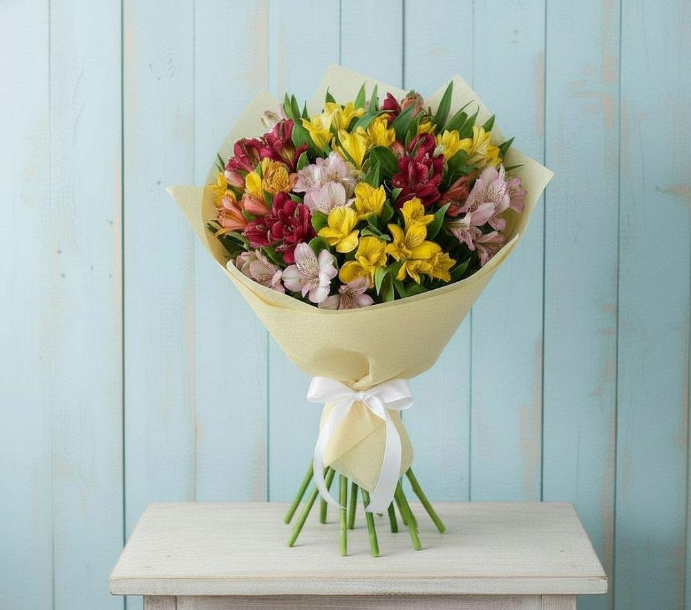 Букет цветов из: Альстромерии в Сусанино Ленинградская область