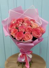 Букет 15 Розовых роз Равель в Сусанино Ленинградская область